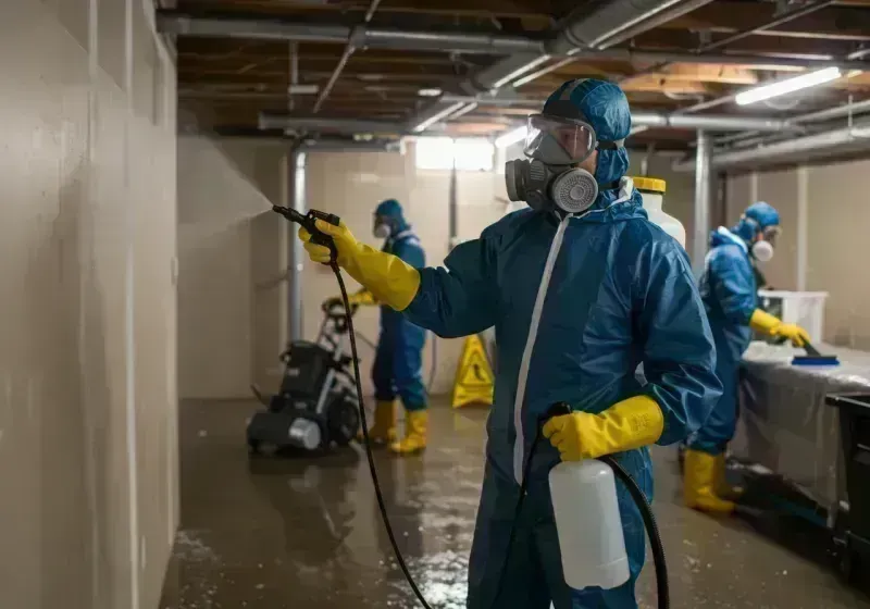 Basement Sanitization and Antimicrobial Treatment process in Rosewood Heights, IL